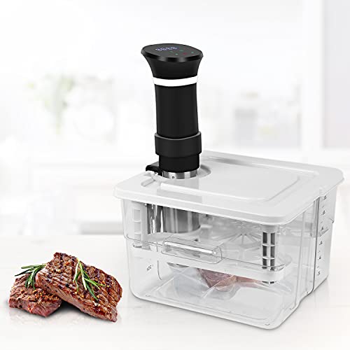 Sous Vide Behälter 7 in 1 Set 12L mit Deckel und Rack, für Garer Stick Professional, Mehrere Marken Geeignet, Multifunktionaler Transparenter Behälter(MEHRWEG) von Vpcok Direct