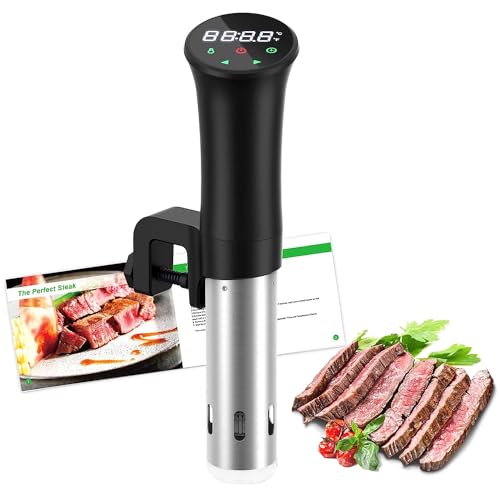 Sous vide Sous-vide Garer, Präzisionskochtopf Immersion Zirkulator, 3D Leistungsstarke leise Wasserzirkulation, Low-öl und fettarm, gesunde Ernährung Schwarz(MEHRWEG) von Vpcok Direct