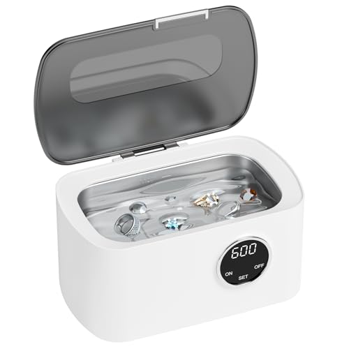 Ultraschallreinigungsgerät Ultraschallreiniger 600ml Ultraschallbad Ultrasonic Cleaner Mit 5 Zeitfunktionen und Digitalanzeige Ultraschallgerät für Brille Schmuck Uhren von Vpcok Direct