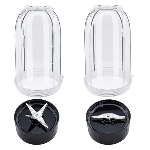 16OZ Große Becher Mit Kreuz- Und Flachklingen-Kombination, Kompatibel Mit Magic, Kompatibel Mit Bullet, Mixer-Entsafter 250 W MB-1001 von Vqxmhrpw