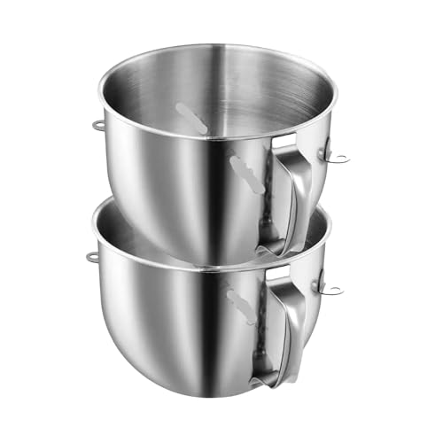 Mischbecher, Mixer Rührschüssel Spülmaschinenfest Edelstahl Textur For 7QT Mixer R9UD(2pcs) von Vqxmhrpw