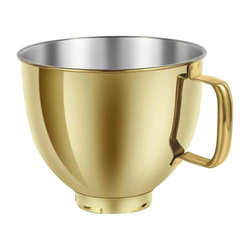 Mixbecher, Kompatibel Mit KitchenAid Artisan & Classic, Serie 4,5–5 QT Kippkopfmixer For K45 KSM70 KSM150 Gold XT von Vqxmhrpw