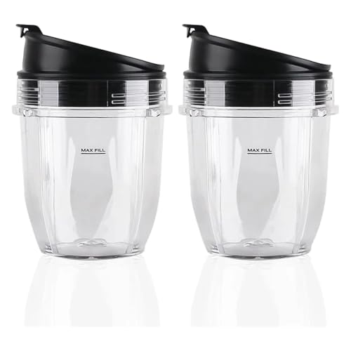 Mixbecher, Kompatibel Mit Ninja, 12-Unzen-Becher Mit Deckel For Auto IQ BL480 BL482 BL642 NN102 BL682 BL450 BL2013(2pcs) von Vqxmhrpw