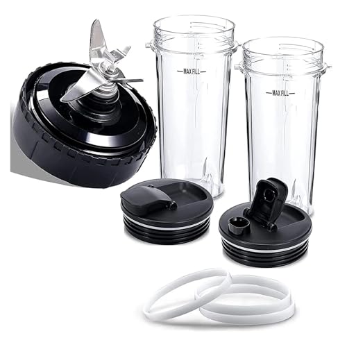 Mixbecher, Mixer-Ersatzteile Kompatibel Mit Nutri Ninja, 5-Flossen-Extraktionsklinge, Kompatibel Mit Ninja, For QB3000/QB3000SSW von Vqxmhrpw