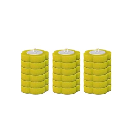 Vqxmhrpw Einweg-Wand-WC-Brüher-Set Haushalts-Batoom-Reinigungswerkzeug Keine Toten Winkel Ersatzköpfe(Yellow Heads 18 pcs) von Vqxmhrpw
