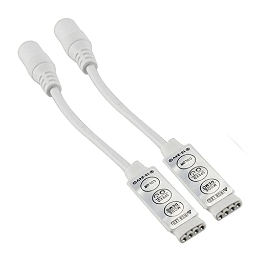 Vrabocry 2 x DC 12 V-24 V 3 Tasten Mini RGB LED weiß Controller Dimmer Treiber für 5050/3528/2835/SMD LED-Lichtstreifen Vrabocry 2 x DC 12 V-24 V 3 Tasten Mini RGB LED weiß Controller Dimmer Treiber für 5050/3528/2835/SMD LED-Lichtstreifen von Vrabocry