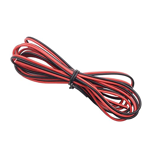 Vrabocry 32.8ft/10m 22AWG LED Streifen Lichtband Elektrisch Verlängerungskabel 2 polig Rot Schwarz Stand Anschluss Kabel Schnur für 3014 5630 Einfarbiges flexibles LED-Band Seil von Vrabocry