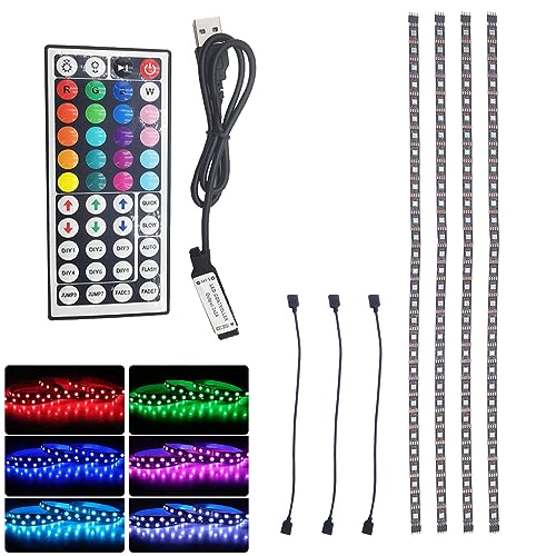 5V 5050 RGB LED Streifen Licht USB mit 44key Fernbedienung 4 Pre-Cut 0.5m/2m Lichter Band TV Hintergrundbeleuchtungen Urlaub Dekoration Schwarz PCB von Vrabocry