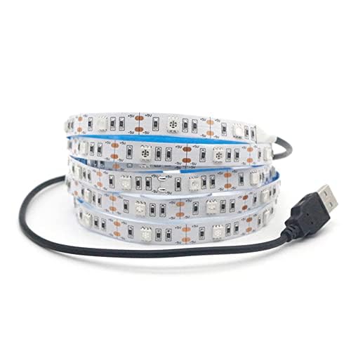 LED-Lichtleiste USB-betrieben 1 m/3,28 ft 5 V 30 SMD5050 LEDs 395 nm-405 nm UV-Schwarzlicht für fluoreszierende, 3D-Druck-Härtung, Computergehäuse, UV-Poster, UV-Körperfarbe 1 m nicht wasserdicht von Vrabocry