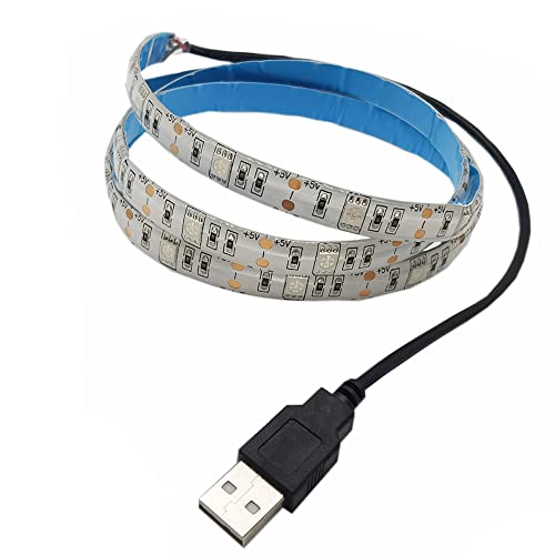 LED-Lichtleiste USB-betrieben 2 m/6,56 ft 5 V 30 SMD5050 LEDs 395 nm-405 nm UV-Schwarzlicht für fluoreszierende, 3D-Druck-Härtung, Computergehäuse, UV-Poster, UV-Körperfarbe 2 m, wasserdicht von Vrabocry