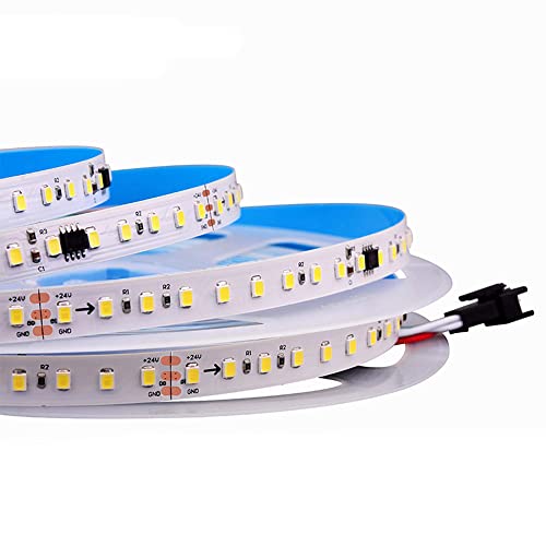 LED-Lichtleiste WS2811, 10 m, DC 12 V, 5050, 120 LEDs/m, einfarbig, 5050 SMD, adressierbar, digital, 1 IC-Steuerung, 3 LEDs, Weiß, 6000 K (nur 10 m LED-Streifen) von Vrabocry