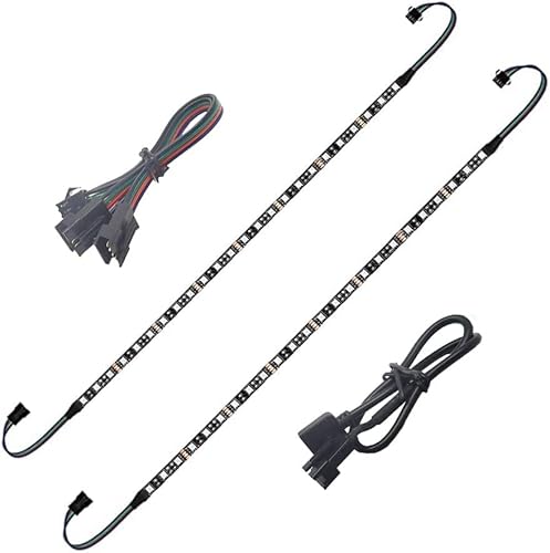 LED RGB PC-Lichtstreifen 2PCs 19in 5050 RGB LED-Streifen für 12V 4-Pin RGB LED-Stecker für ASUS Aura Sync Gigabyte RGB Fusion Light ASRock RGB LED RGB PC-Lichtstreifen 2PCs 19in 5050 RGB LED-Streifen für 12V 4-Pin RGB LED-Stecker für ASUS Aura Sync Gigabyte RGB Fusion Light ASRock RGB von Vrabocry