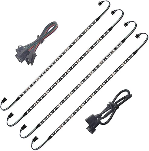 LED RGB PC-Lichtstreifen 4PCs 19in 5050 RGB LED-Streifen für 12V 4-Pin RGB LED-Stecker für ASUS Aura Sync Gigabyte RGB Fusion Light ASRock RGB LED RGB PC-Lichtstreifen 4PCs 19in 5050 RGB LED-Streifen für 12V 4-Pin RGB LED-Stecker für ASUS Aura Sync Gigabyte RGB Fusion Light ASRock RGB von Vrabocry
