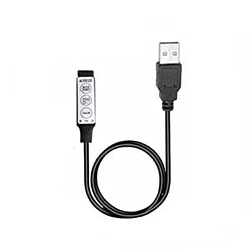 Vrabocry USB-RGB-Controller, DC5 V, LED-Dimmer mit 3 Tasten, 4-poliger Buchsenanschluss für 5 V RGB-LED-USB-Streifen, 19 dynamische Modi für LED-Streifen Vrabocry USB-RGB-Controller, DC5 V, LED-Dimmer mit 3 Tasten, 4-poliger Buchsenanschluss für 5 V RGB-LED-USB-Streifen, 19 dynamische Modi für LED-Streifen von Vrabocry