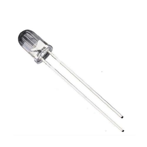Vrabocry 100pcs 3mm 5mm Kerze Flicken Weiß Rot Grün Blau Gelb Flimmern LED Dioden Lichter Klare Runde Linse Licht Emittierende Diode Lampe Birne (5mm Flackernde rot) von Vrabocry