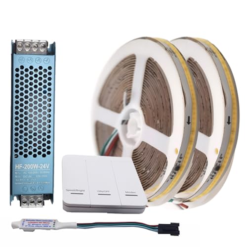 Vrabocry 10M WS2811 COB Laufendes Wasser Fließendes Pferderennen, das Kaltes Weiß LED Streifen Licht Pixel Band DC24V 360LEDs/m verfolgt mit RF Controller 24V Netzteil Vrabocry 10M WS2811 COB Laufendes Wasser Fließendes Pferderennen, das Kaltes Weiß LED Streifen Licht Pixel Band DC24V 360LEDs/m verfolgt mit RF Controller 24V Netzteil von Vrabocry