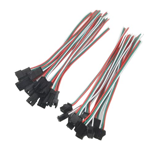 Vrabocry 10pairs JST SM 3 Pin Stecker Verbindungsstecker For WS2812B WS2811 WS2812 LED-Streifen weiblich männlich Stecker 15cm Kabel von Vrabocry