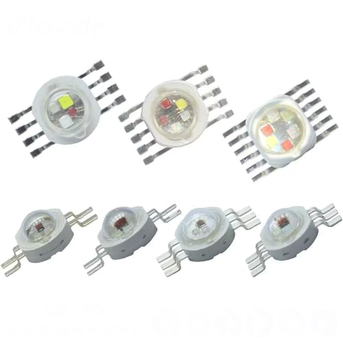 Vrabocry 10pcs High Power LED Chip RGB RGBWW RGBWW RGBWY RGBWYV 3W 9W 12W 15W 18W LED Bühnenlampe Formlicht Bunte Lichtquelle (8pin 12w Rgbw 4in1) von Vrabocry