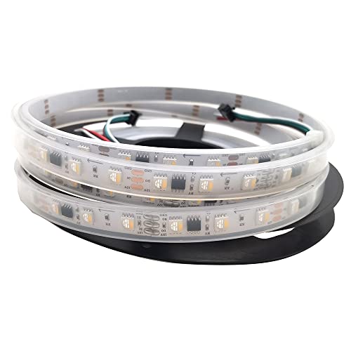 Vrabocry 12V 24V TM1814 RGBW RGBWW LED Streifen SMD 5050 Chip 4 IN 1 Programmierbare Address Smart Pixel Band licht 5M 60LEDs/M IP30 IP67 (IP67 wasserdicht, 12V Rgb+Warmweiß) von Vrabocry