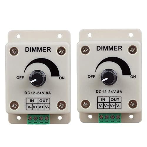 Vrabocry Dimm-Controller für LED-Leuchten oder Farbband, 12 V / 5050 Strip, 12 V, 8 A, 12 V, 8 A, Gleichstrom, 12 V, 100 % PWM, 2 Stück Vrabocry Dimm-Controller für LED-Leuchten oder Farbband, 12 V / 5050 Strip, 12 V, 8 A, 12 V, 8 A, Gleichstrom, 12 V, 100 % PWM, 2 Stück von Vrabocry