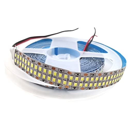 Vrabocry 480 leds/M Led Streifen 2835 SMD 24V 2400LEDs Zweireihig Flexible Band Seil Beleuchtung gute Dekoration Neon Lichter 240 Leds/m 5M Kaltweiß von Vrabocry