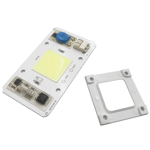Vrabocry 50W 220V COB High Power Kaltweiß 30000K-35000k LED Lampe Chip Integrierte Smart eingebauter Treiber Passend für DIY LED Flutlicht Scheinwerfer von Vrabocry