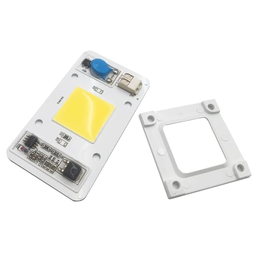 Vrabocry 50W 220V COB High Power natürliches Weiß 4000k-4500k LED Lampe Chip Integrierte Smart eingebauter Treiber Passend für DIY LED Flutlicht Scheinwerfer von Vrabocry