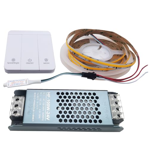 Vrabocry 5M/roll WS2811 COB Laufendes Wasser Fließendes Pferderennen, das Warmes Weiß LED Streifen Licht Pixel Band DC24V 360LEDs/m verfolgt mit RF Controller 24V Netzteil Vrabocry 5M/roll WS2811 COB Laufendes Wasser Fließendes Pferderennen, das Warmes Weiß LED Streifen Licht Pixel Band DC24V 360LEDs/m verfolgt mit RF Controller 24V Netzteil von Vrabocry