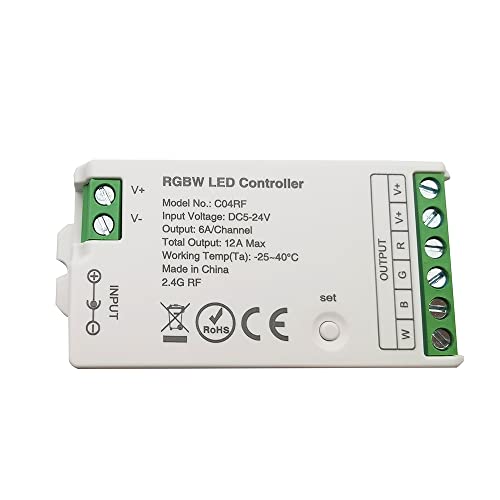 Vrabocry C04RF 2.4Ghz RGBW LED Controller für 5050RGBW LED-Streifen Arbeit mit Tuya Gateway LM096 RF-Fernbedienung Dimmer Farbe ändern Vrabocry C04RF 2.4Ghz RGBW LED Controller für 5050RGBW LED-Streifen Arbeit mit Tuya Gateway LM096 RF-Fernbedienung Dimmer Farbe ändern von Vrabocry