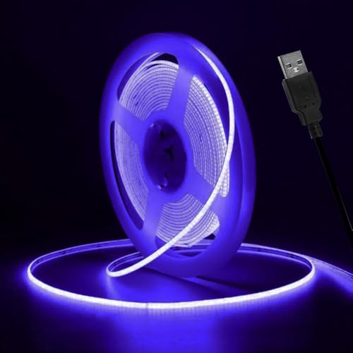 Vrabocry COB LED Streifen 16.4ft 5V USB LED Strip Violett 3mm Breite 400 LEDs/m Lichtleiste LED Band Selbstklebend Stripes für TV Hintergrundbeleuchtung DIY Dekorative Beleuchtung Vrabocry COB LED Streifen 16.4ft 5V USB LED Strip Violett 3mm Breite 400 LEDs/m Lichtleiste LED Band Selbstklebend Stripes für TV Hintergrundbeleuchtung DIY Dekorative Beleuchtung von Vrabocry