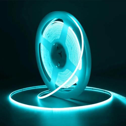 Vrabocry COB LED Streifen 16.4ft DC 24V LED Strip Eisblau 3mm Breite 400 LEDs/m Lichtleiste LED Band Selbstklebend Stripes für TV Hintergrundbeleuchtung DIY Dekorative Beleuchtung Vrabocry COB LED Streifen 16.4ft DC 24V LED Strip Eisblau 3mm Breite 400 LEDs/m Lichtleiste LED Band Selbstklebend Stripes für TV Hintergrundbeleuchtung DIY Dekorative Beleuchtung von Vrabocry