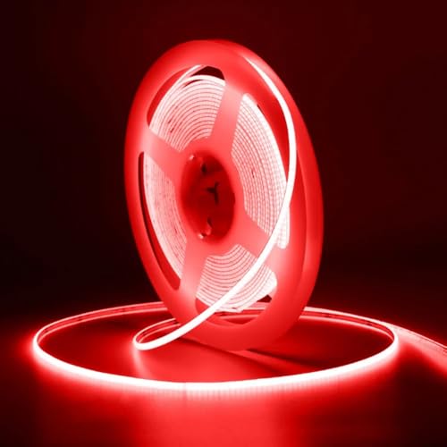 Vrabocry COB LED Streifen 16.4ft DC 24V LED Strip Rot 3mm Breite 400 LEDs/m Lichtleiste LED Band Selbstklebend Stripes für TV Hintergrundbeleuchtung DIY Dekorative Beleuchtung Vrabocry COB LED Streifen 16.4ft DC 24V LED Strip Rot 3mm Breite 400 LEDs/m Lichtleiste LED Band Selbstklebend Stripes für TV Hintergrundbeleuchtung DIY Dekorative Beleuchtung von Vrabocry