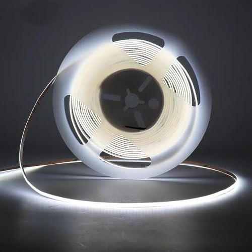 Vrabocry COB LED Streifen 16.4ft DC 24V LED Strip Weiß 3mm Breite 400 LEDs/m Lichtleiste LED Band Selbstklebend Stripes für TV Hintergrundbeleuchtung DIY Dekorative Beleuchtung Vrabocry COB LED Streifen 16.4ft DC 24V LED Strip Weiß 3mm Breite 400 LEDs/m Lichtleiste LED Band Selbstklebend Stripes für TV Hintergrundbeleuchtung DIY Dekorative Beleuchtung von Vrabocry