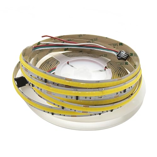 Vrabocry COB SPI WS2811 IC fließendes Wasser CCT LED Streifen-Licht adressierbar 576LEDs 2700K bis 6500K Sequentielles Pferderennen 10mm DC24V Flexibles COB Band von Vrabocry