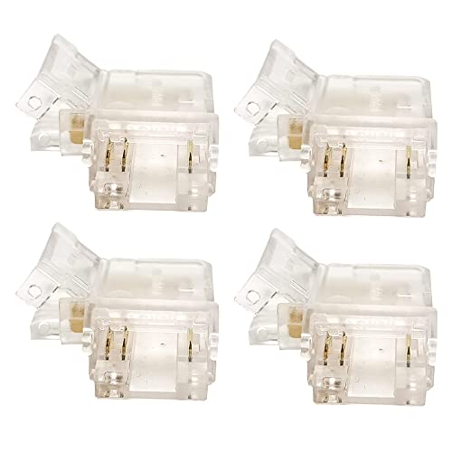 Vrabocry FCOB L-Shaped CCT Transparent Gapless Connector Kit 4pc L-Shaped 3pin 10mm Klar Connector Geeignet für lötfreie und terminal extension Verbindungen von Vrabocry