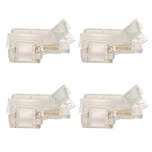 Vrabocry FCOB COB Transparent Gapless L-Shaped Connector Kit 4pc L-Shaped 2pin 10mm Klar Connector Geeignet für lötfreie und terminal extension Verbindungen von Vrabocry