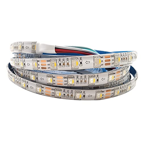 Vrabocry SK6812 RGBW RGBWW Led Streifen 4 In 1 Ein IC Stick 3leds/6leds Led Licht 5M 60 LEDS Schwarz Weiß PCB IP30 65 67 DC12V/24V (5m 60leds/m Weiß Pcb, Rgb+warmes Weiß Ip65) von Vrabocry