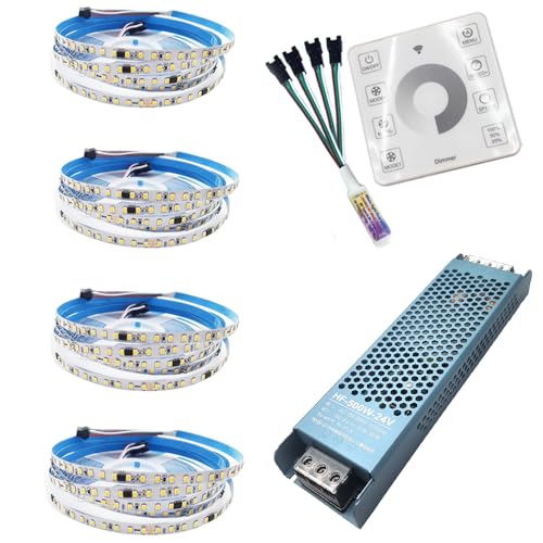 Vrabocry WS2811 2835 120Led/m Fließendes Wasser Fließendes Pferderennen, das LED Streifen Licht Pixel Band DC24V 4Rollex5m Flexible kühle Warmweiß+Wireless Touch Controller+ 24V 500W Netzteil Vrabocry WS2811 2835 120Led/m Fließendes Wasser Fließendes Pferderennen, das LED Streifen Licht Pixel Band DC24V 4Rollex5m Flexible kühle Warmweiß+Wireless Touch Controller+ 24V 500W Netzteil von Vrabocry