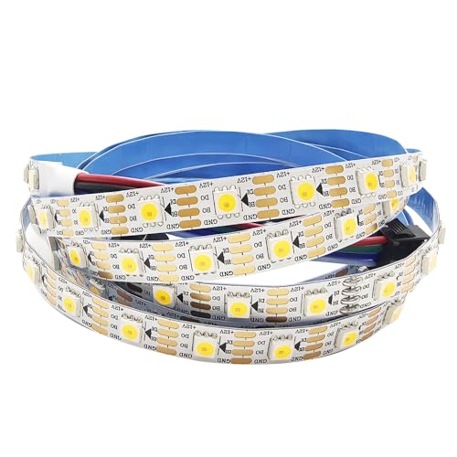 Vrabocry WS2815 LED-Lichtstreifen Individuelle adressierbare Einfarbe DC12V 5m Wärmeweiß 60LEDs / m 5050 weiße Leiterplattenpixel Smart geführt Pixelstreifen Lichtband von Vrabocry
