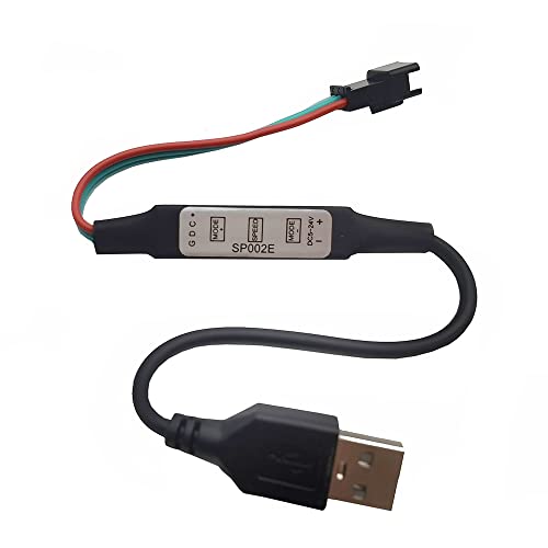 WS2811 WS2812B SK6812RGB (NICHT RGBW) Adressierbar RGB LED Licht Tragbare 3Keys Mini USB SP002E Controller 600 Pixel DC5V-24V von Vrabocry