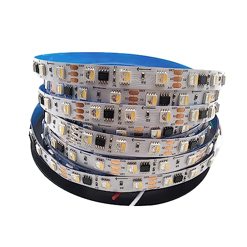 WS2814 4in1 RGBW Addressierbare LED Streifen RGB+Warmweiß 5050SMD+WS2814RGBIC 5M 300LEDs DC12V PCB weiß IP30 Nicht Wasserdicht Traumfarbe für Heimdekoration DIY-Projekt von Vrabocry