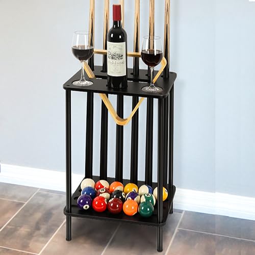 Vrisa Pool Stick Halter Billard Tisch Zubehör Pool Queue Halter Rack Billard Queue Racks Set Cue Stick Halter Bodenständer Billard Zubehör Holz Billard Queue Sticks Hält 6 Pool Cue Sticks, Schwarz Vrisa Pool Stick Halter Billard Tisch Zubehör Pool Queue Halter Rack Billard Queue Racks Set Cue Stick Halter Bodenständer Billard Zubehör Holz Billard Queue Sticks Hält 6 Pool Cue Sticks, Schwarz von Vrisa
