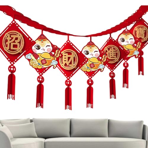 Chinesische Neujahrsgirlande | 2025 Mondneujahr Dekorationen | Neujahrsschlange | Glückliche chinesische Neujahrs-Ornamente | Festliche Heimdekorationen für chinesische Neujahrsfeiern Chinesische Neujahrsgirlande | 2025 Mondneujahr Dekorationen | Neujahrsschlange | Glückliche chinesische Neujahrs-Ornamente | Festliche Heimdekorationen für chinesische Neujahrsfeiern von Vriusi
