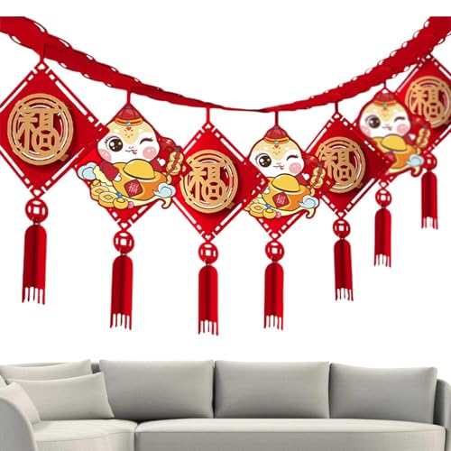 Chinesische Neujahrsgirlande | 2025 Mondneujahr Dekorationen | Neujahrsschlange | Glückliche chinesische Neujahrs-Ornamente | Festliche Heimdekorationen für chinesische Neujahrsfeiern Chinesische Neujahrsgirlande | 2025 Mondneujahr Dekorationen | Neujahrsschlange | Glückliche chinesische Neujahrs-Ornamente | Festliche Heimdekorationen für chinesische Neujahrsfeiern von Vriusi