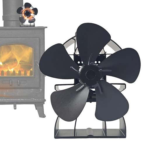 Holzofenventilator Wärmebetriebener Kaminventilator Nicht Elektrischer Kaminventilator Leiser Ventilator Wärmeverteiler Ventilator Zubehör Wärmebetriebener Ventilator Für Herd Kamin von Vriusi