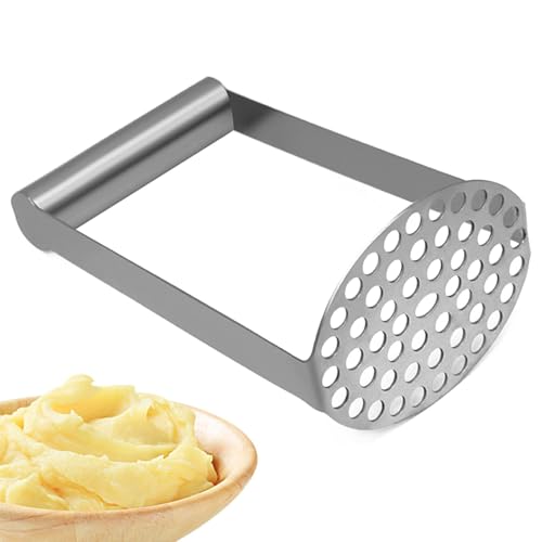 Kartoffelstampfer Edelstahl Küchenwerkzeug Heavy Duty Küchenutensilien Kartoffelpüree Avocado Stampfer Bohnen Stampfer Fleischstampfer Kochutensilien Küchenhelfer Püree von Vriusi