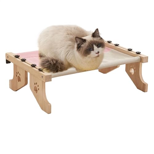 Katzen-Sitzstange für Fensterbank, Katzenbett aus Holz, verstellbarer Katzensitz, Katzenfensterbanknest, Katzenhängemattensitz, gepolstertes Katzenbett, Fensterbank Katzenmöbel, verstellbare von Vriusi