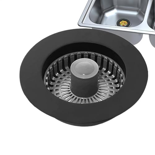 Küchenspüle Abflusssieb, Pop-Up Abflussstopfen für Küchenspüle, Edelstahl Siebkorb, US-Standard 3 1/2 Zoll Abfluss, Waschbeckenablaufstopfen Auffangbehälter, Pop-Up-Ablaufstopfen für Spüle von Vriusi