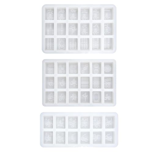 Mahjong Making Tool, Mahjong Silicone Mold, Resin Craft Silicone Mold, Reusable Silicone Mahjong Tile Set, Suitable for Making Real Mahjong or Mahjong Shaped Stones, Soap, Candles and Resin Ornaments Mahjong Making Tool, Mahjong Silicone Mold, Resin Craft Silicone Mold, Reusable Silicone Mahjong Tile Set, Suitable for Making Real Mahjong or Mahjong Shaped Stones, Soap, Candles and Resin Ornaments von Vriusi