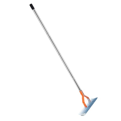 Reinigung toter Grasrechen, Hofwerkzeug Rechen, ergonomischer Griff, Gartenbodenrechen, multifunktionaler Rasenpflege-Rechen, Rasengrasrechen, Gartenwerkzeug für Jäten und Säen Reinigung toter Grasrechen, Hofwerkzeug Rechen, ergonomischer Griff, Gartenbodenrechen, multifunktionaler Rasenpflege-Rechen, Rasengrasrechen, Gartenwerkzeug für Jäten und Säen von Vriusi